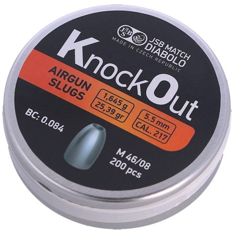 Śrut JSB Slug KnockOut .217 / 5.5 mm, 1.645 g, 200 szt. (546123-200) JSB