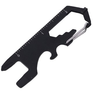 Barbaric MultiTool Card with Snap Hook, Black Stainless (39052) Martinez Albainox