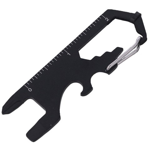 Barbaric MultiTool Card with Snap Hook, Black Stainless (39052) Martinez Albainox