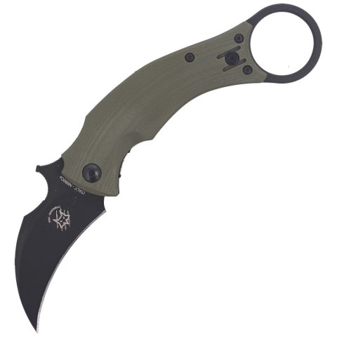 Nóż składany FOX Karambit Black Bird by Bastinelli G10 OD Green, Black Idroglider (FX-591 OD) FOX