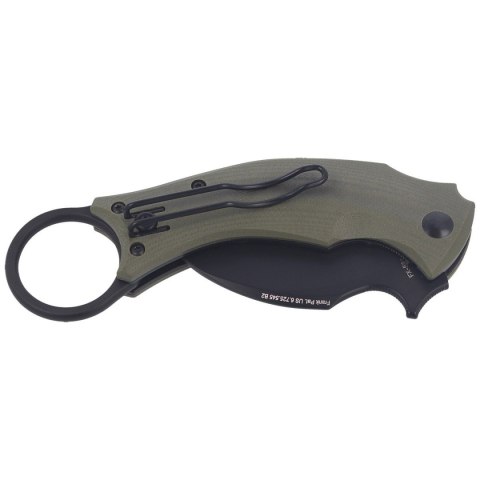 Nóż składany FOX Karambit Black Bird by Bastinelli G10 OD Green, Black Idroglider (FX-591 OD) FOX