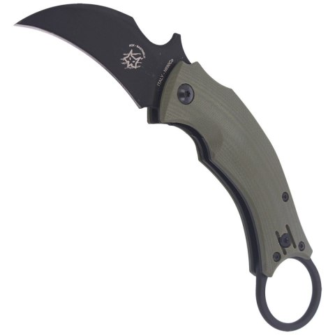 Nóż składany FOX Karambit Black Bird by Bastinelli G10 OD Green, Black Idroglider (FX-591 OD) FOX