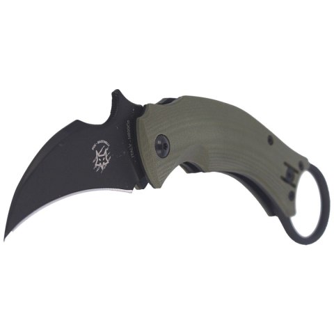 Nóż składany FOX Karambit Black Bird by Bastinelli G10 OD Green, Black Idroglider (FX-591 OD) FOX