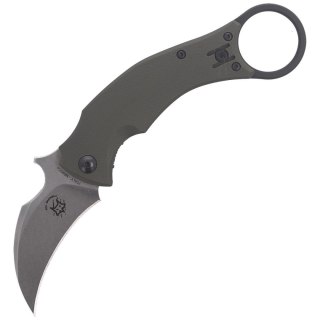 Nóż składany FOX Karambit Black Bird by Bastinelli G10 OD Green, Stone Washed (FX-591 ODSW) FOX