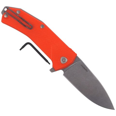 Nóż składany LionSteel KUR G10 Orange, Stonewashed Sleipner by Molletta (KUR OR) LionSteel