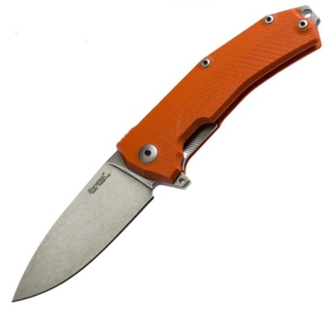 Nóż składany LionSteel KUR G10 Orange, Stonewashed Sleipner by Molletta (KUR OR) LionSteel