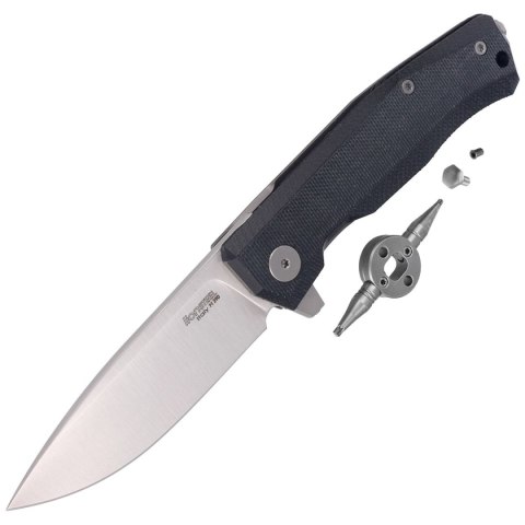 Nóż składany LionSteel Myto Black Canvas, Satin M390 by Molletta ( (MT01 CVB) LionSteel