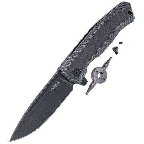Nóż składany LionSteel Myto Old Black Titanium, PVD Stonewashed M390 by Molletta (MT01B BW) LionSteel