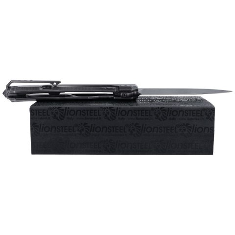 Nóż składany LionSteel Myto Old Black Titanium, PVD Stonewashed M390 by Molletta (MT01B BW) LionSteel