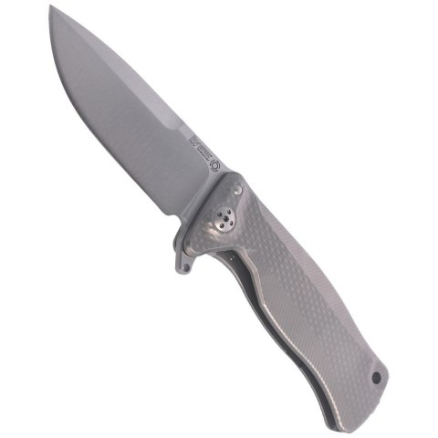 Nóż składany LionSteel SR11 Grey Titanium, Satin Sleipner by Molletta (SR11 G) LionSteel