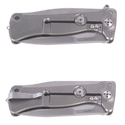 Nóż składany LionSteel SR11 Grey Titanium, Satin Sleipner by Molletta (SR11 G) LionSteel
