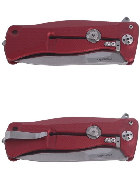 Nóż składany LionSteel SR11A Red Aluminum, Satin Sleipner by Molletta (SR11A RS) LionSteel