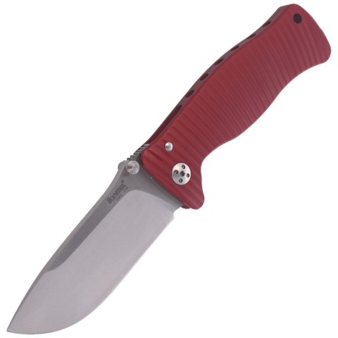 Nóż składany LionSteel SR1A Red Aluminum, Satin D2 by Molletta (SR1A RS) LionSteel