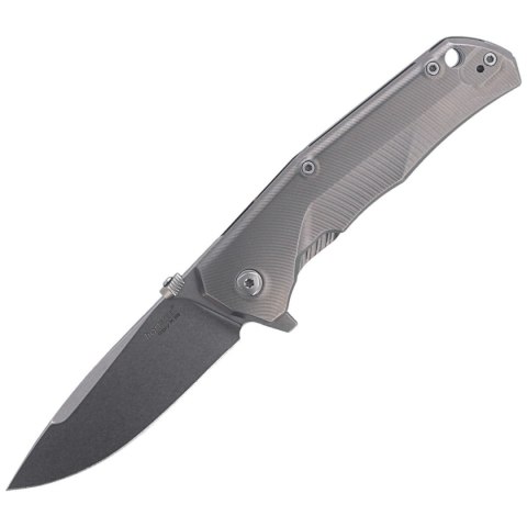 Nóż składany LionSteel T.R.E. Grey Titanium / Grey Ti, Stone Washed M390 by Molletta (TRE GY) LionSteel