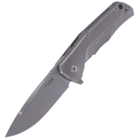 Nóż składany LionSteel T.R.E. Grey Titanium / Grey Ti, Stone Washed M390 by Molletta (TRE GY) LionSteel