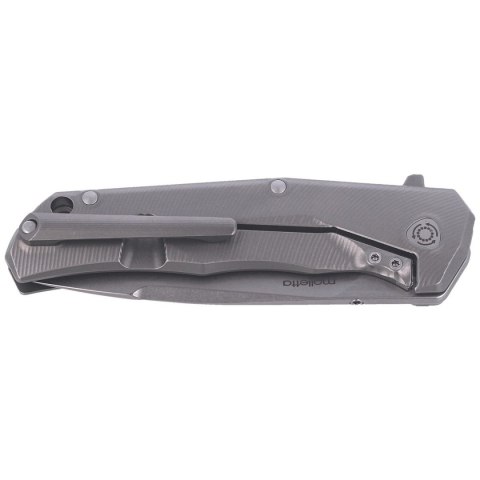 Nóż składany LionSteel T.R.E. Grey Titanium / Grey Ti, Stone Washed M390 by Molletta (TRE GY) LionSteel
