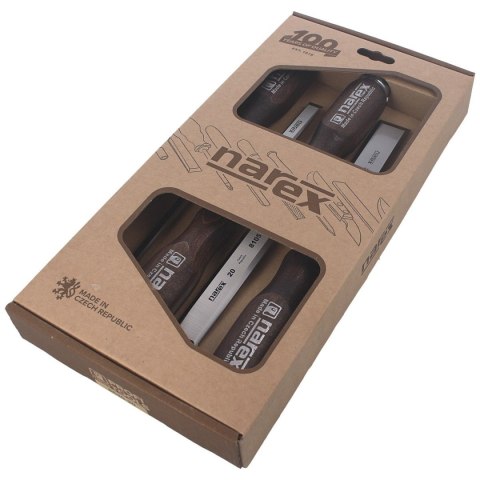 Zestaw dłut Narex Profi z fazowaniem bocznym 6, 12, 20, 26 (863020) Narex