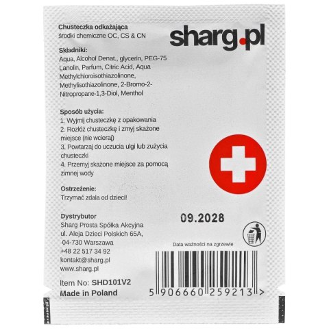 Chusteczka neutralizująca gaz pieprzowy (SHD101V2) Sharg