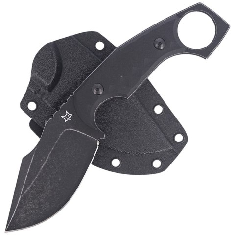 Nóż FOX Monkey Thumper Black G10, Black Stonewashed Niolox by Black Roc Knives (FX-633) FOX