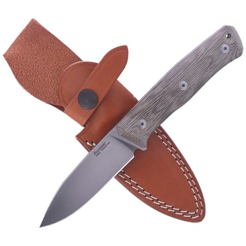Nóż LionSteel Bushcraft Green Canvas, Satin Blade (B35 CVG) LionSteel