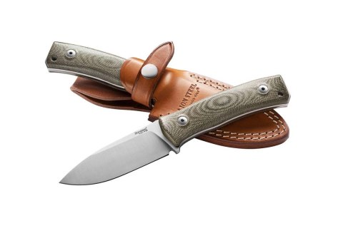 Nóż LionSteel Bushcraft Green Canvas, Satin M390 by Molletta (M4 CVG) LionSteel