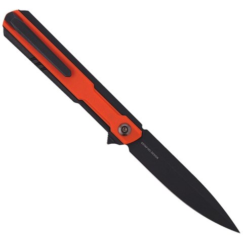Nóż WE Knife Peer Black Ti / Orange G10, Black Stonewashed by Ostap Hel (2015B) WE Knife