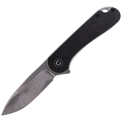 Nóż składany CIVIVI Elementum Flipper Twill Carbon Fiber / Black G10, Damascus (C907DS) Civivi by WE Knife