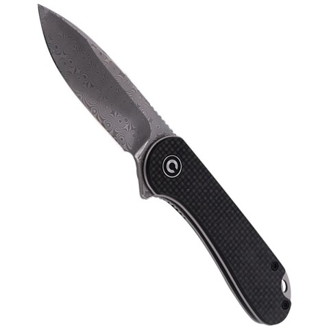 Nóż składany CIVIVI Elementum Flipper Twill Carbon Fiber / Black G10, Damascus (C907DS) Civivi by WE Knife