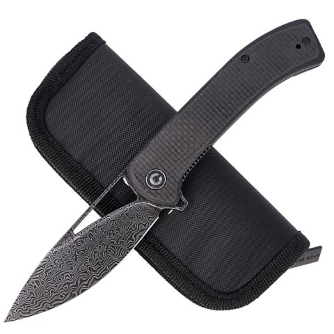 Nóż składany CIVIVI Riffle Twill Carbon Fiber / Black G10, Black Damascus (C2024DS-1) Civivi by WE Knife