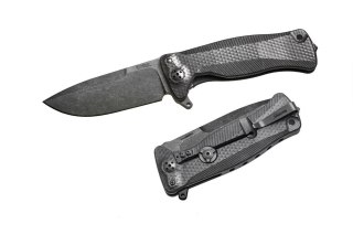 Nóż składany LionSteel SR11 Black Titanium, Black Stonewashed Sleipner by Molletta (SR11 BB) LionSteel