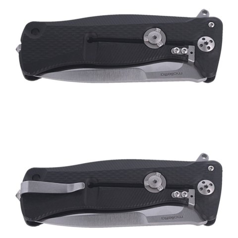 Nóż składany LionSteel SR11A Black Aluminum, Satin Sleipner by Molletta (SR11A BS) LionSteel