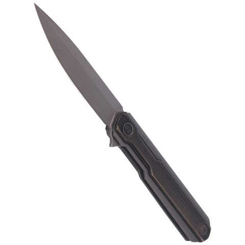 Nóż składany WE Knife Peer Gray Ti / Rubbed Brass, Gray Stonewashed by Ostap Hel (2015E) WE Knife
