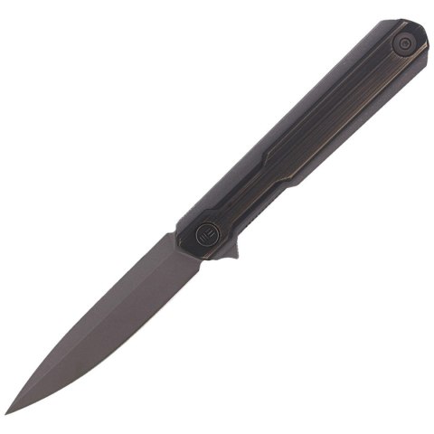 Nóż składany WE Knife Peer Gray Ti / Rubbed Brass, Gray Stonewashed by Ostap Hel (2015E) WE Knife
