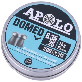Śrut Apolo Domed 6.35 mm, 200 szt. 1.60g/25.0gr (13501) Apolo