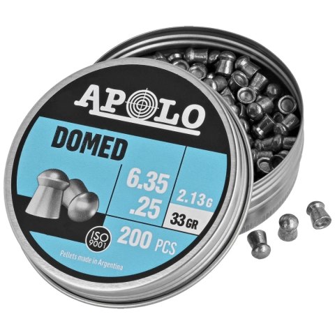 Śrut Apolo Domed 6.35 mm, 200 szt. 2.13g/33.0gr (19912) Apolo