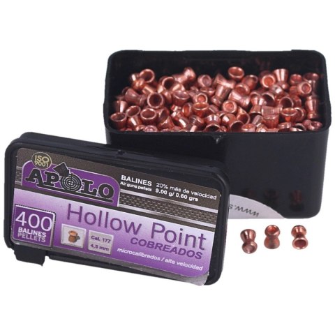 Śrut Apolo Hollow Point Copper 4.5 mm, 400 szt. 0.60g/9.0gr (19990) Apolo