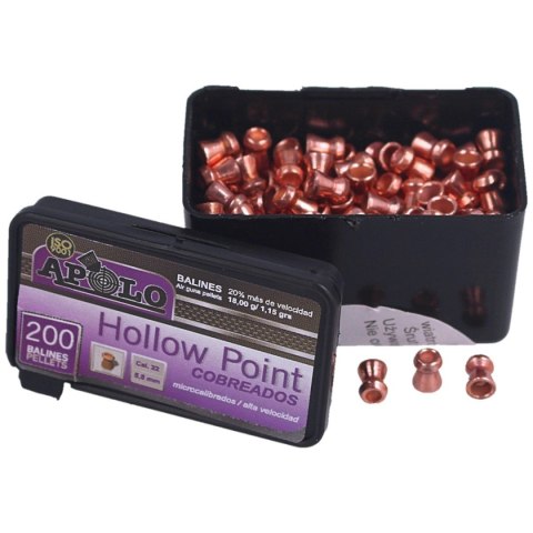 Śrut Apolo Hollow Point Copper 5.5 mm, 200 szt. 1.15g/18.0gr (19991) Apolo