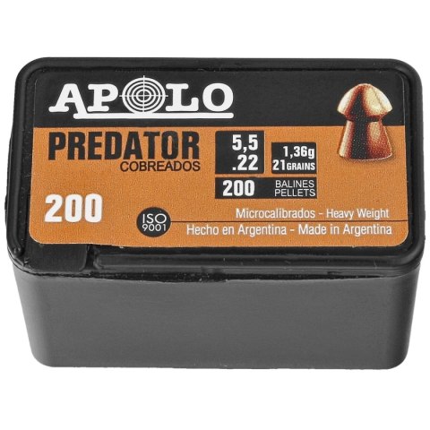 Śrut Apolo Predator Copper 5.5 mm, 200 szt. 1.36g/21.0gr (19951) Apolo