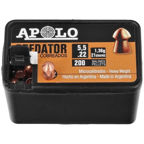 Śrut Apolo Predator Copper 5.5 mm, 200 szt. 1.36g/21.0gr (19951) Apolo
