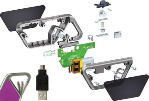 Latarka ASP Sapphire USB LED Aluminium Red - 53653 ASP Inc.