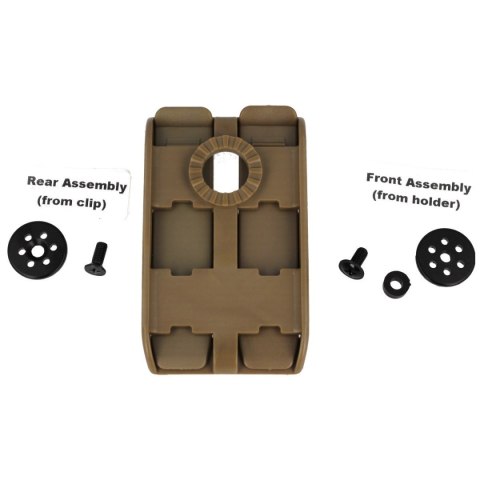 Mocowanie do taśm ESP Roto 360° Double-row MOLLE Clip, wsuwane (UBC-04-2 KH) ESP - Euro Security Products