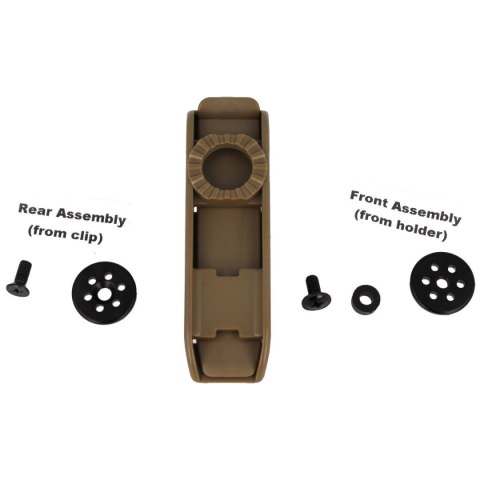 Mocowanie do taśm ESP Roto 360° Single-row MOLLE Clip Khaki, wsuwane (UBC-04-1 KH) ESP - Euro Security Products