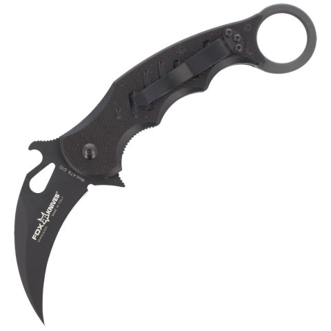 Nóż składany Fox Karambit w/ Emerson Wave Black G10, Black Idroglider N690Co (479) FOX