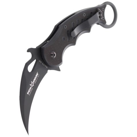 Nóż składany Fox Karambit w/ Emerson Wave Black G10, Black Idroglider N690Co (479) FOX