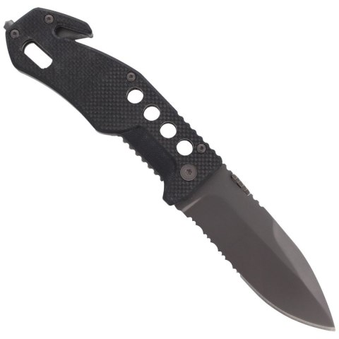 Nóż składany ratowniczy BlackFox G10 Black Rescue Folder (BF-115) FOX