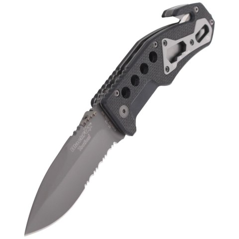 Nóż składany ratowniczy BlackFox G10 Black Rescue Folder (BF-115) FOX