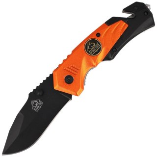 Nóż składany ratowniczy Puma Solingen Black / Orange Aluminium, Black Coated (333811) Puma GmbH IP Solingen