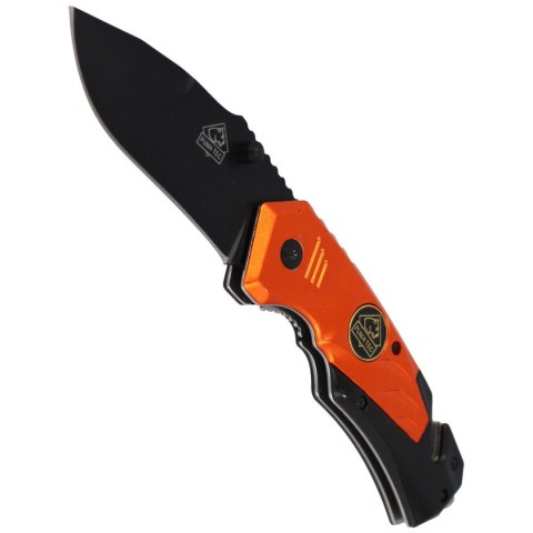 Nóż składany ratowniczy Puma Solingen Black / Orange Aluminium, Black Coated (333811) Puma GmbH IP Solingen