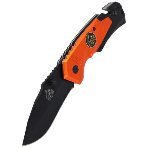 Nóż składany ratowniczy Puma Solingen Black / Orange Aluminium, Black Coated (333811) Puma GmbH IP Solingen