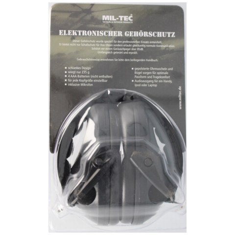 Ochronniki słuchu aktywne Mil-Tec Defenders Black (16243002) Mil-Tec